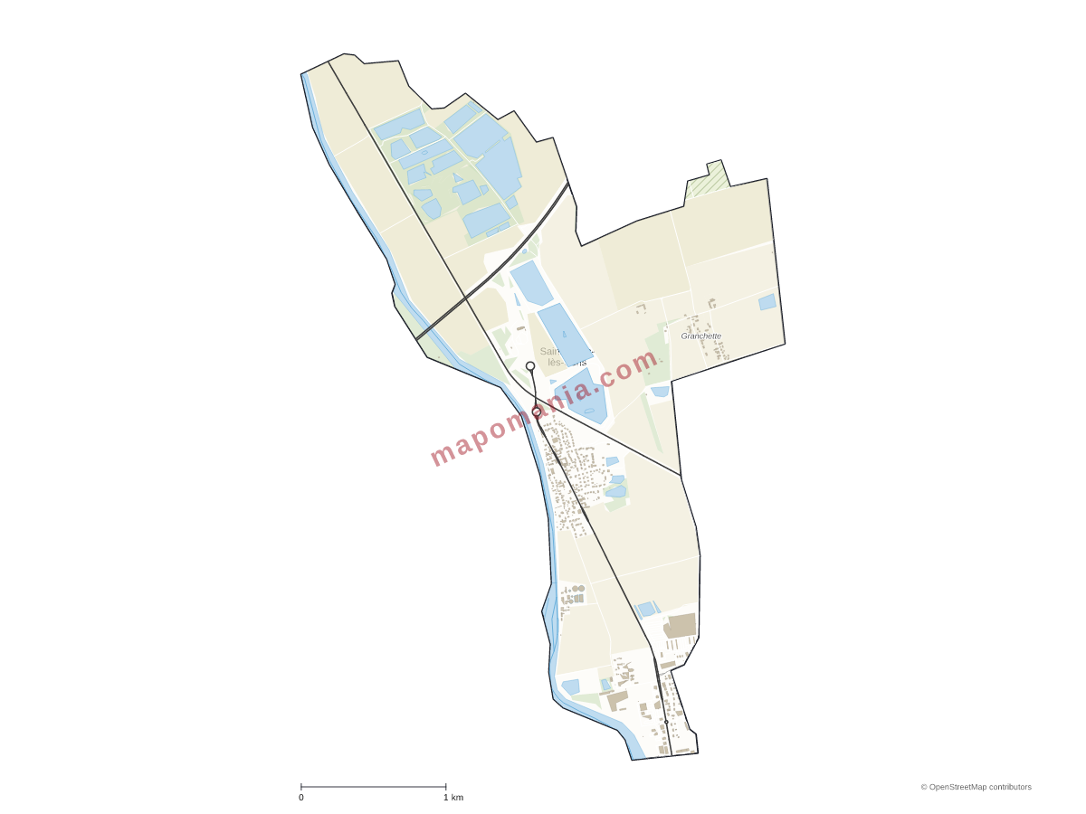 Carte de Saint-Denis-lès-Sens à personnaliser