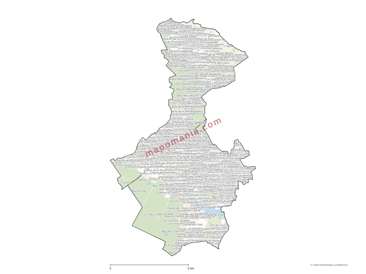 Carte de Saint-Fargeau à personnaliser