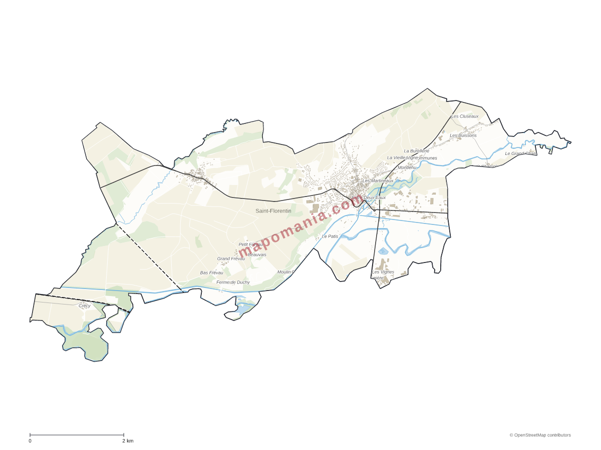 Carte de Saint-Florentin à personnaliser