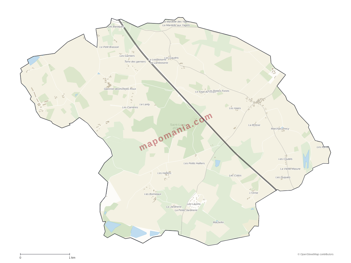 Carte de Saint-Loup-d'Ordon à personnaliser