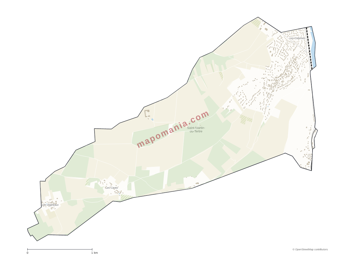 Carte de Saint-Martin-du-Tertre à personnaliser