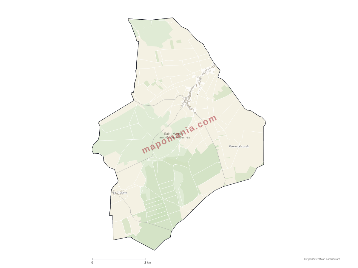 Carte de Saint-Maurice-aux-Riches-Hommes à personnaliser