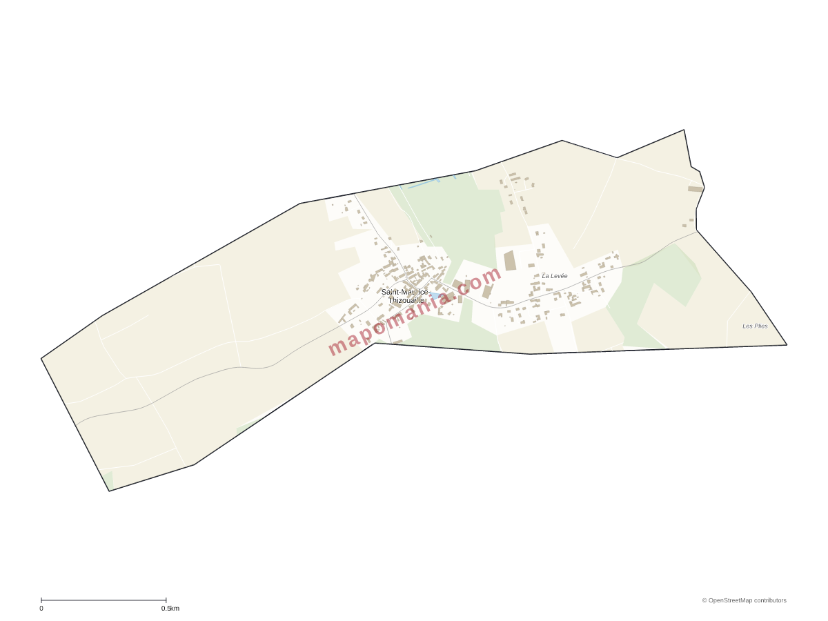 Carte de Saint-Maurice-Thizouaille à personnaliser