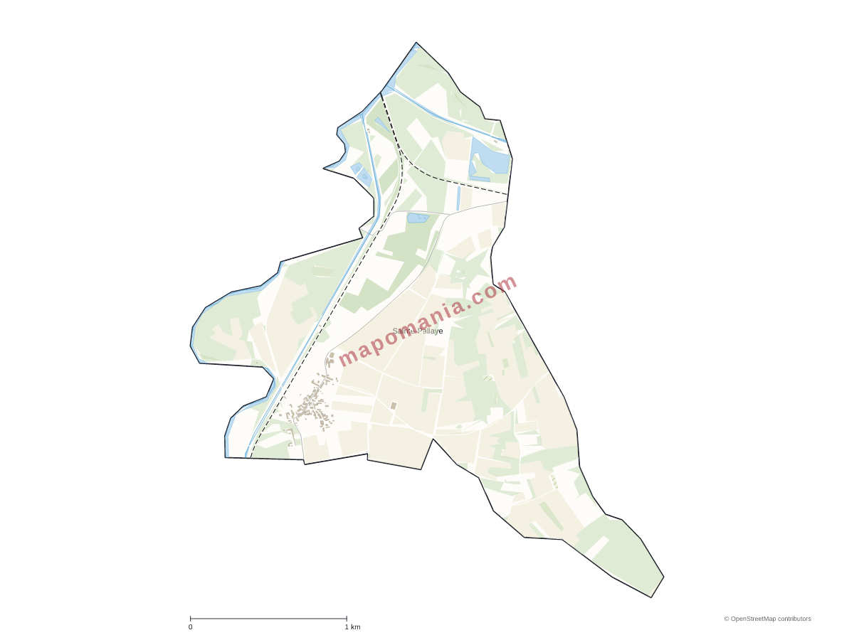 Carte de Sainte-Pallaye à personnaliser