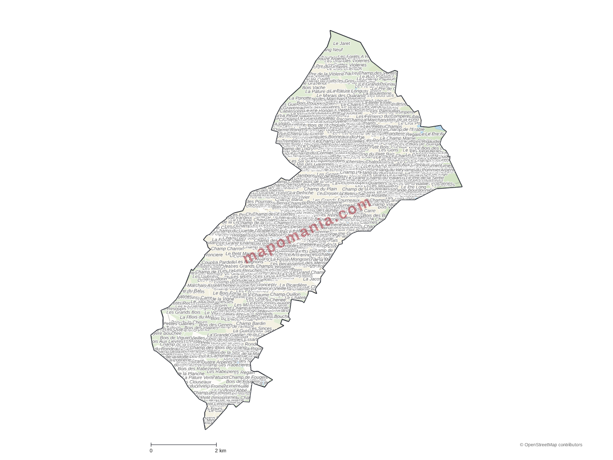 Carte de Saint-Privé à personnaliser