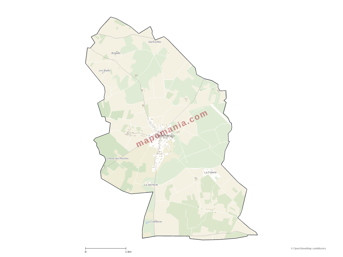 Carte de Saint-Sérotin à personnaliser