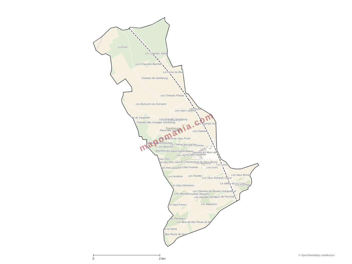 Carte de Sambourg à personnaliser