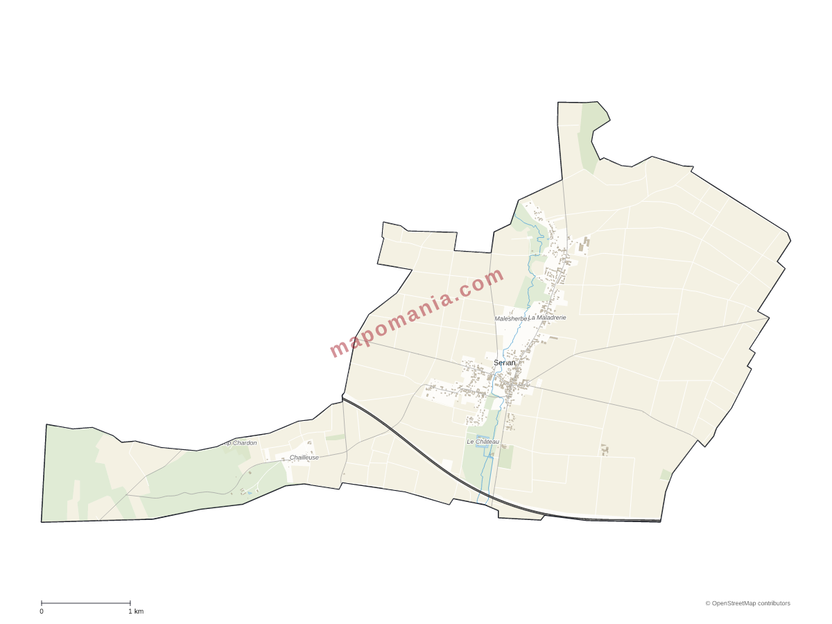Carte de Senan à personnaliser