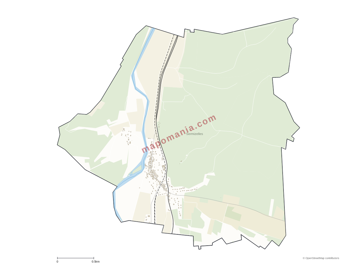 Carte de Sermizelles à personnaliser