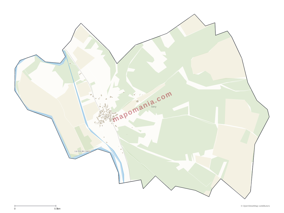 Carte de Sery à personnaliser