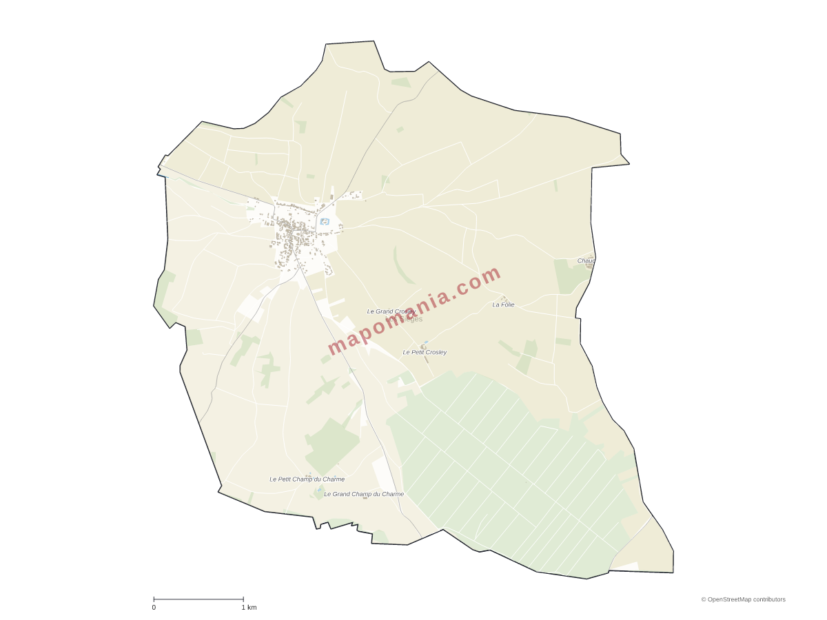 Carte de Les Sièges à personnaliser