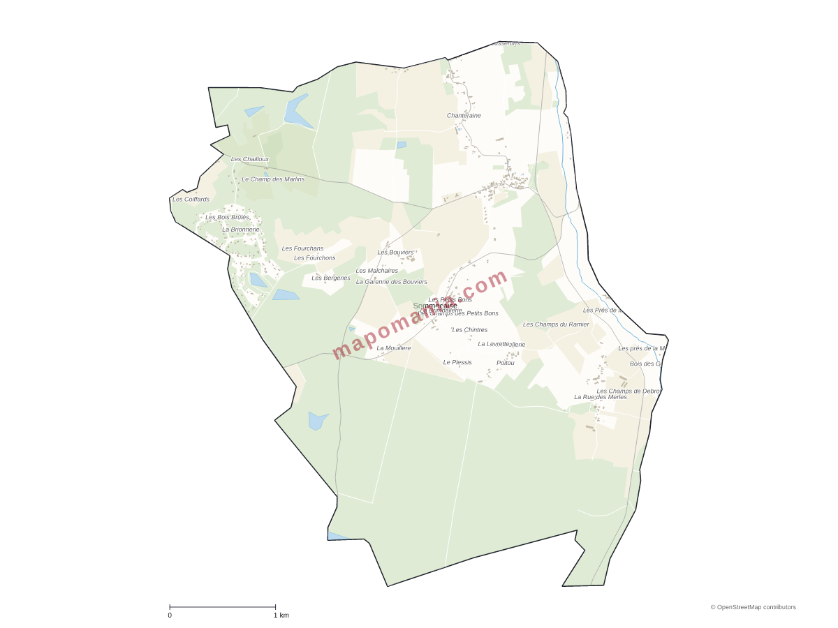 Carte de Sommecaise à personnaliser