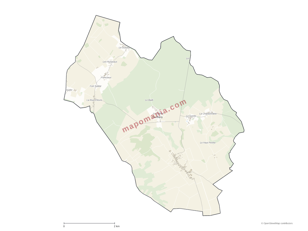 Carte de Sormery à personnaliser