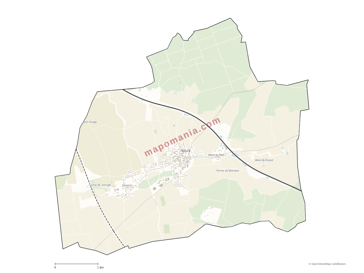 Carte de Soucy à personnaliser