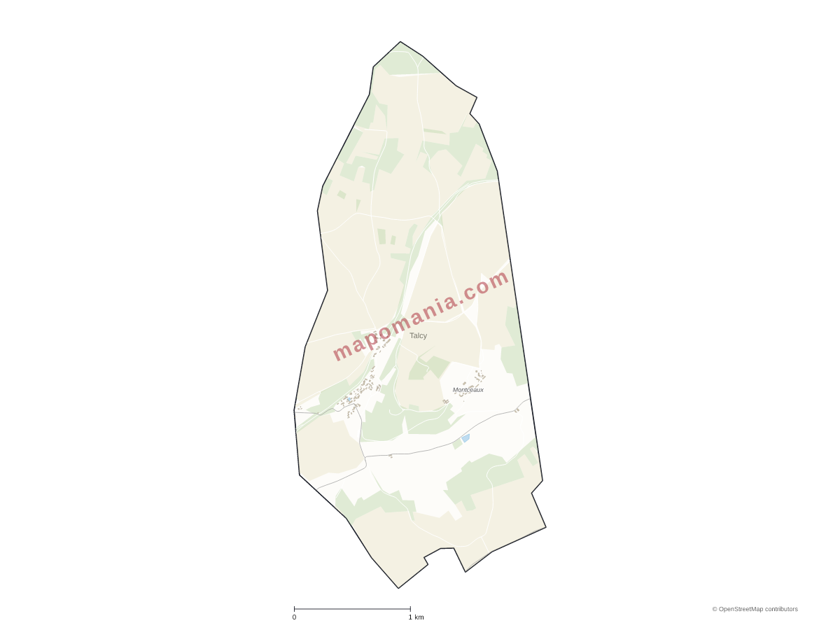 Carte de Talcy à personnaliser
