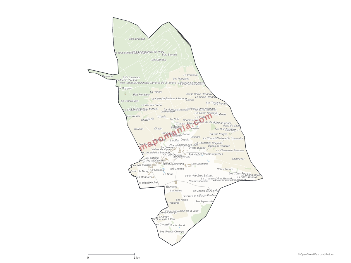 Carte de Thory à personnaliser
