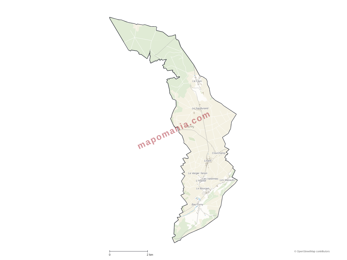 Carte de Turny à personnaliser