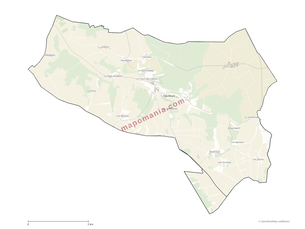 Carte de Vaudeurs à personnaliser