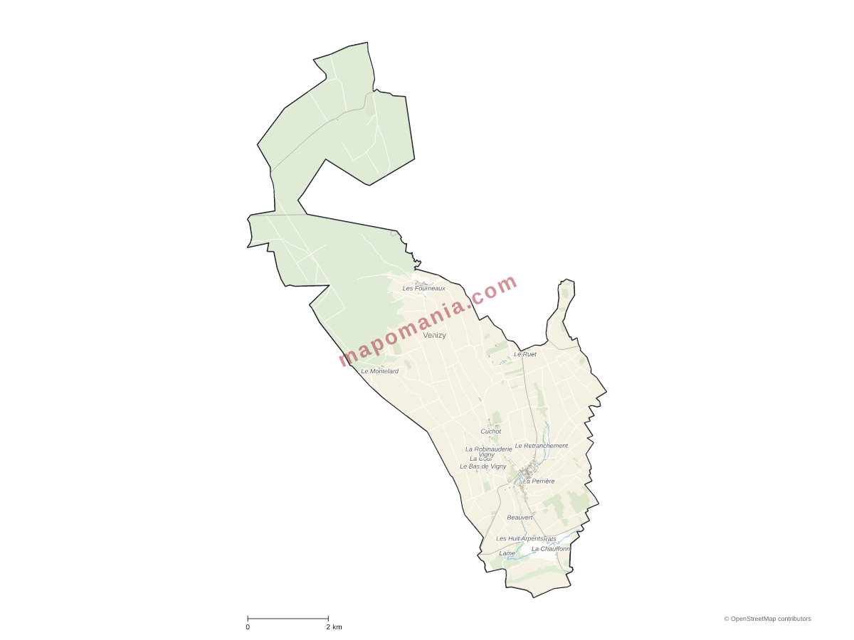 Carte de Venizy à personnaliser