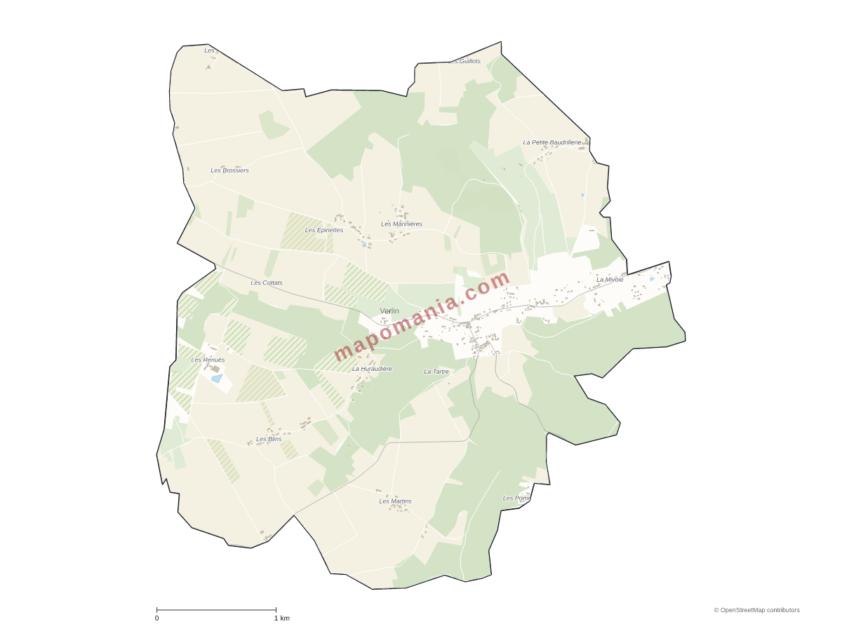 Carte de Verlin à personnaliser