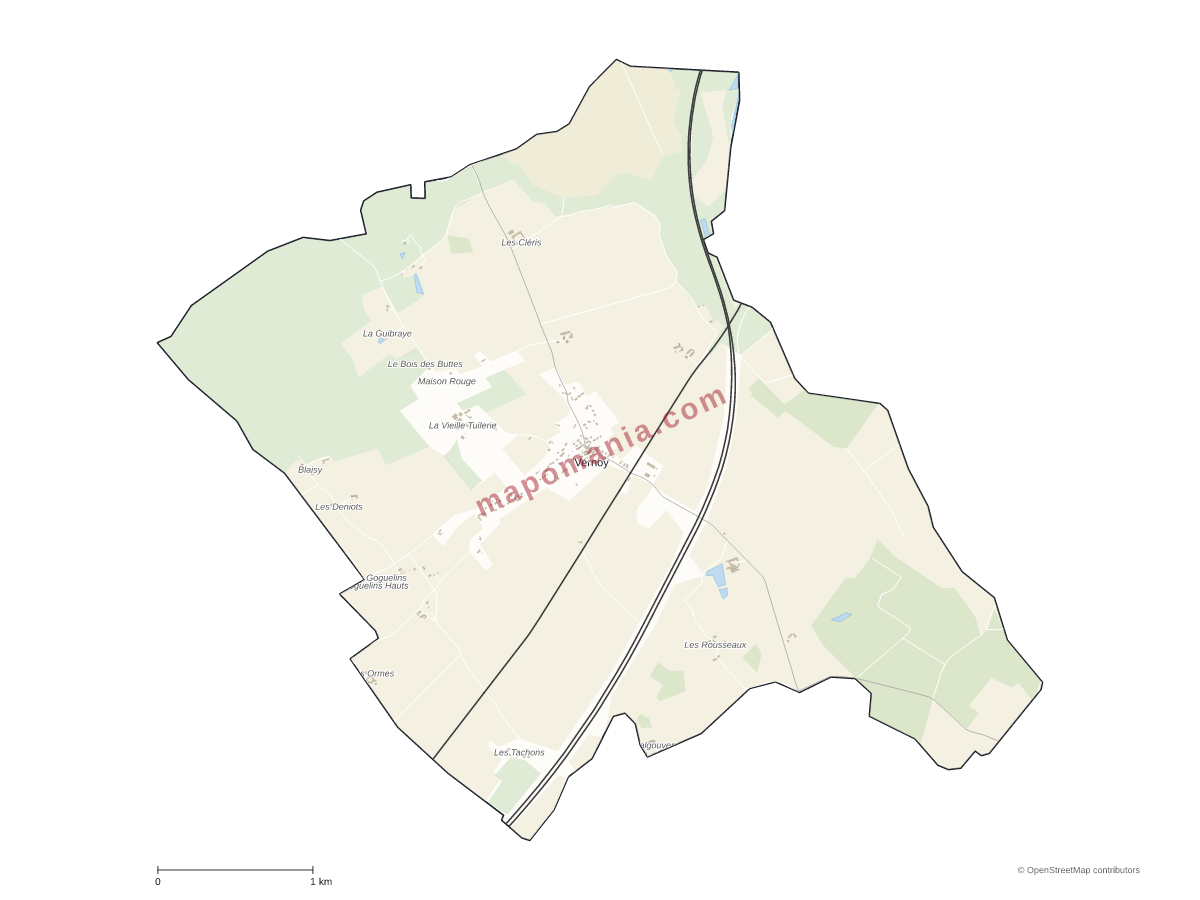 Carte de Vernoy à personnaliser