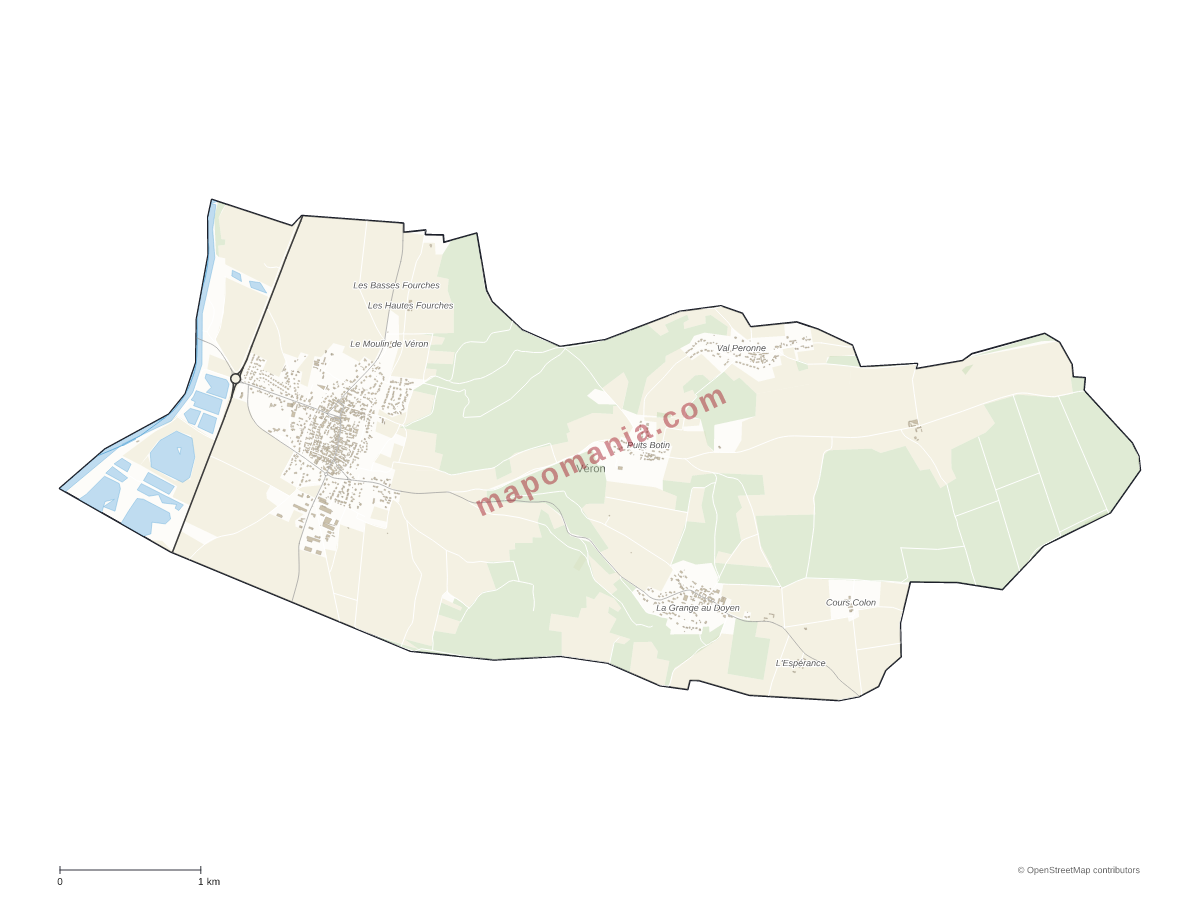Carte de Véron à personnaliser