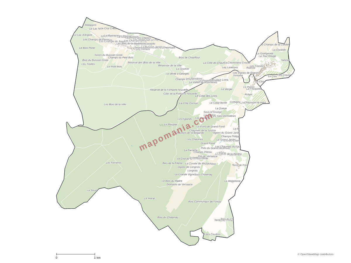 Carte de Vézelay à personnaliser