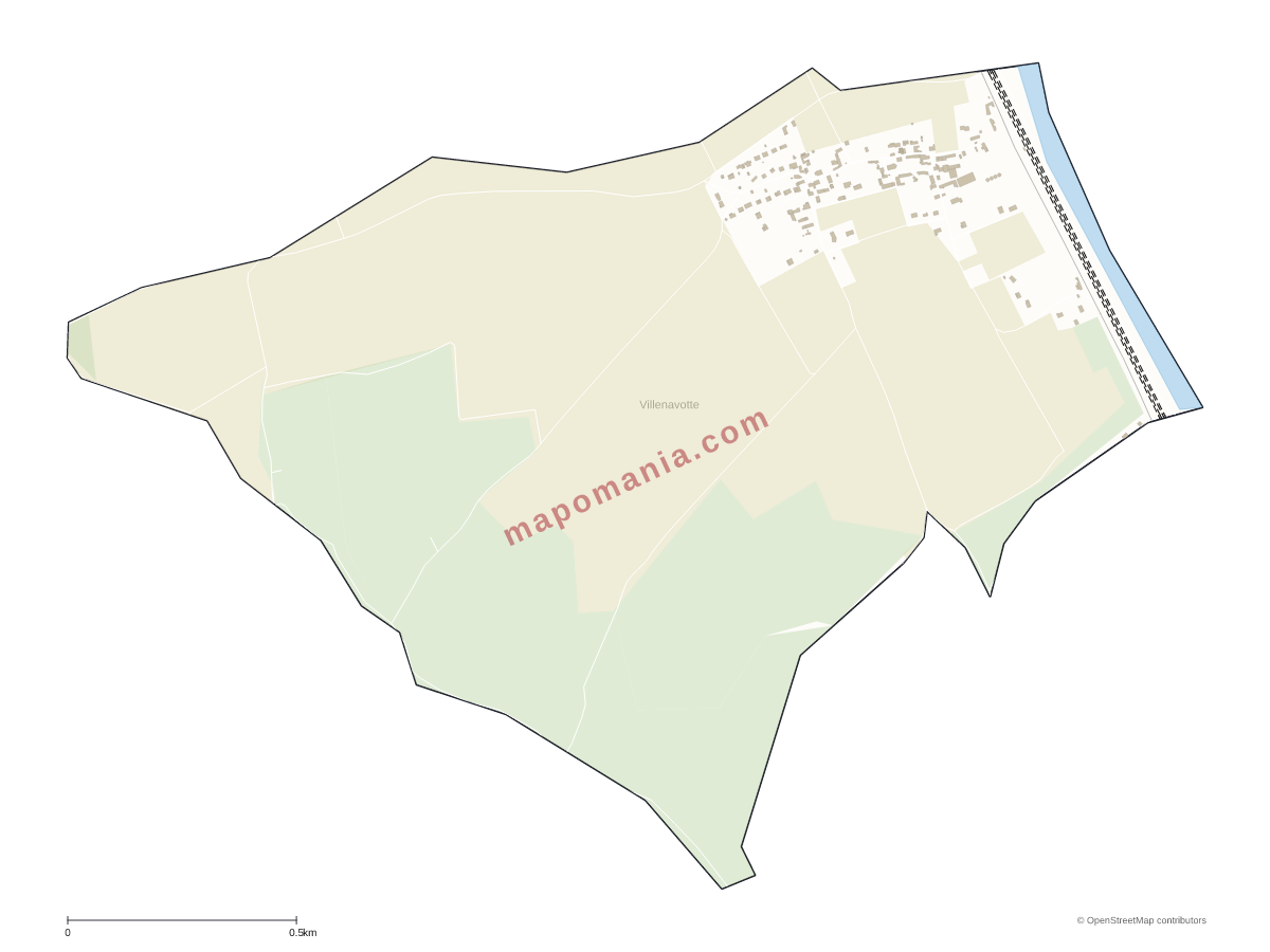 Carte de Villenavotte à personnaliser