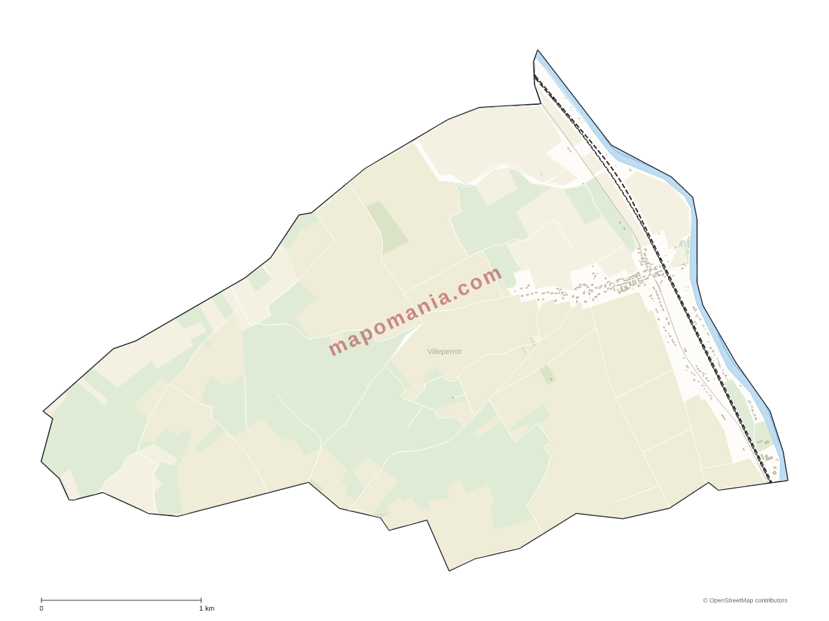 Carte de Villeperrot à personnaliser