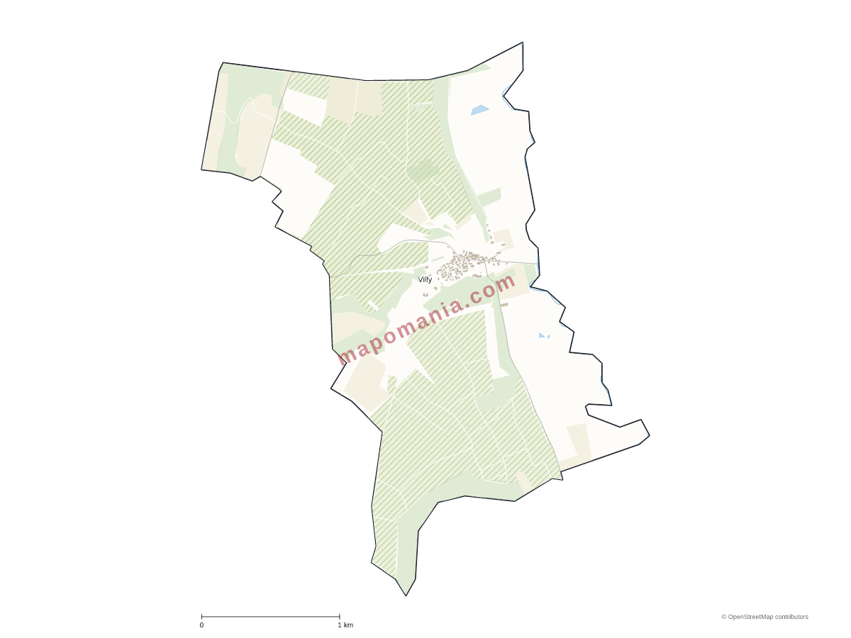 Carte de Villy à personnaliser