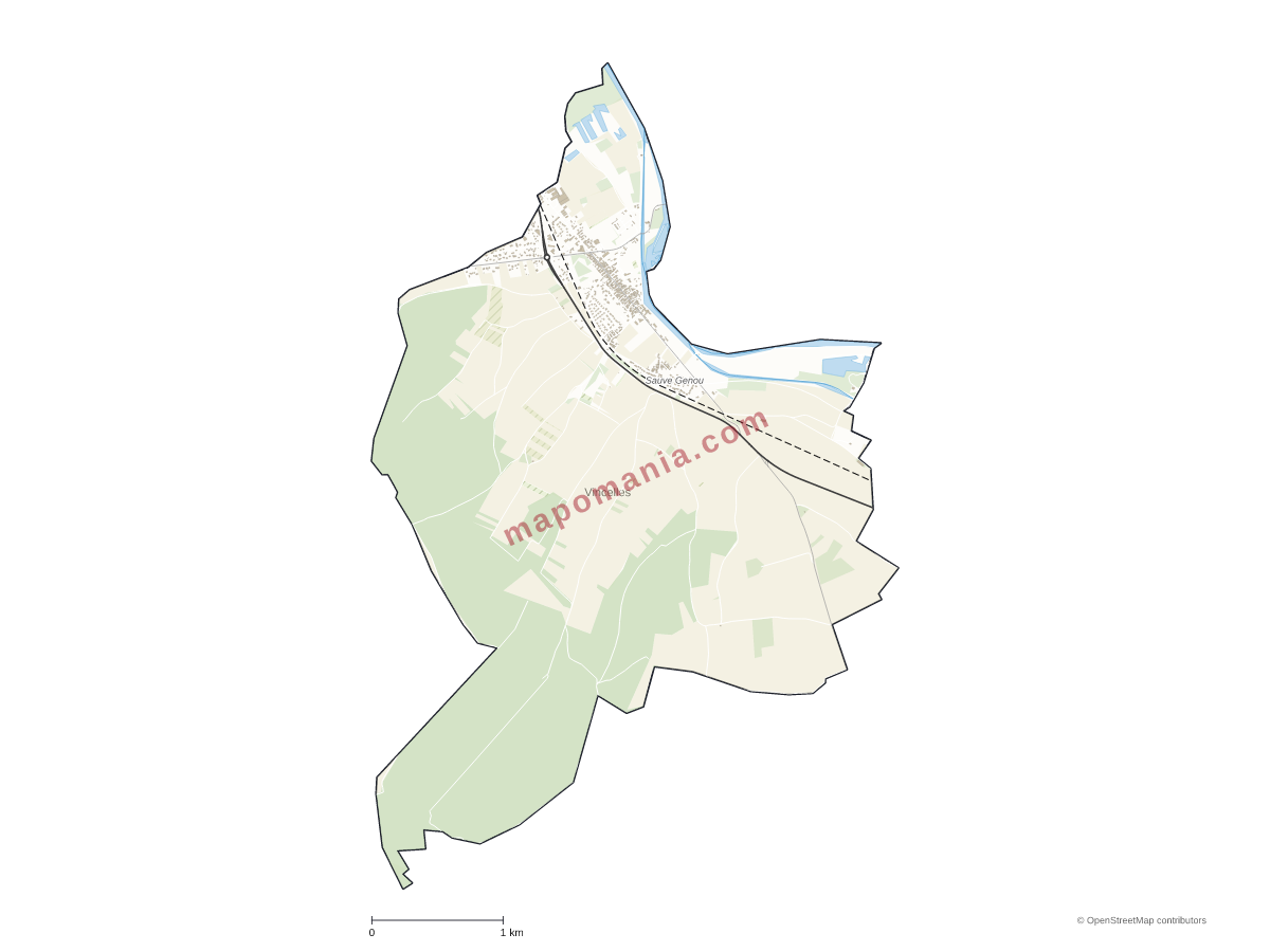 Carte de Vincelles à personnaliser