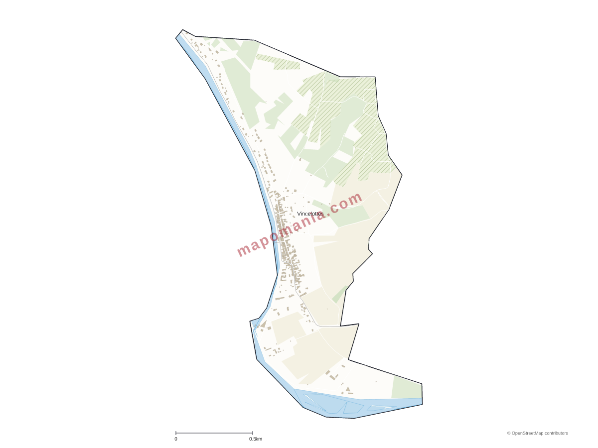 Carte de Vincelottes à personnaliser