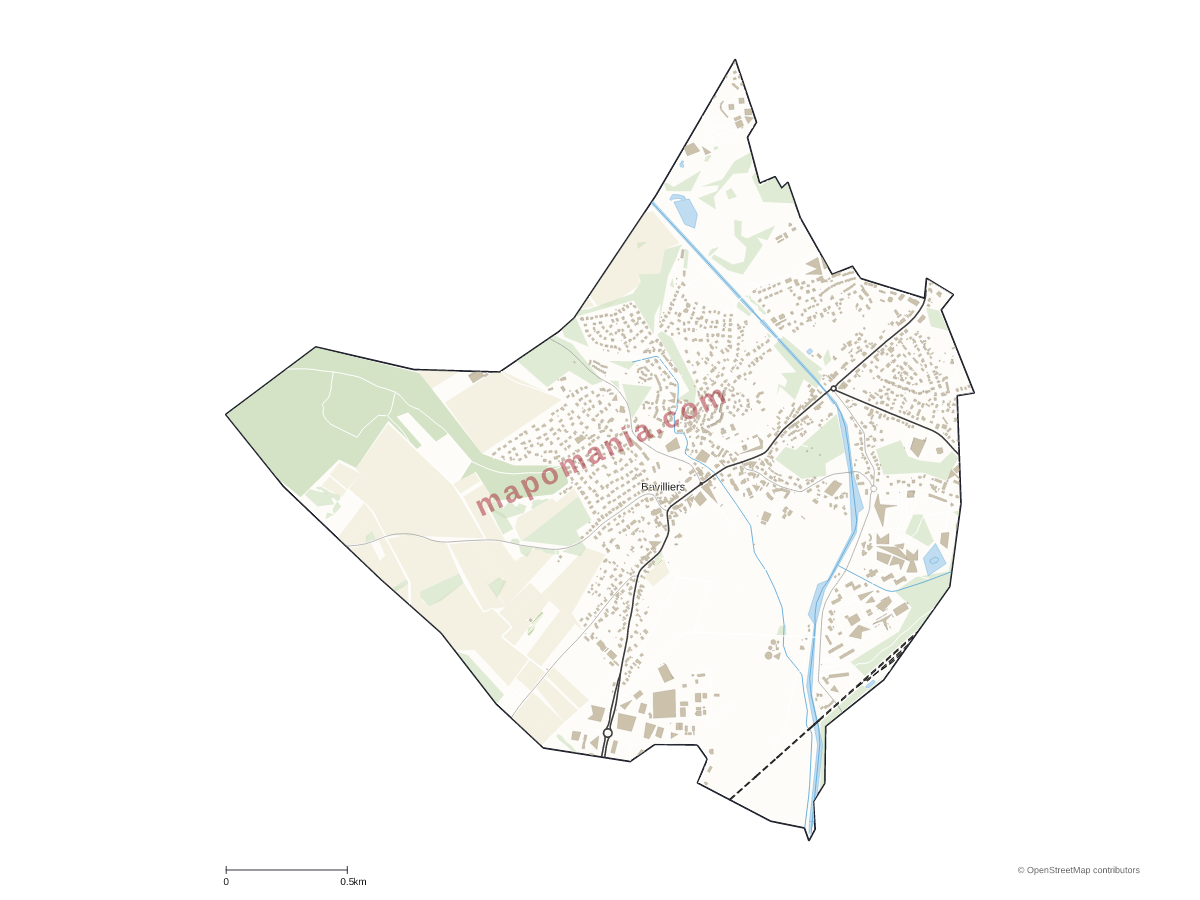 Carte de Bavilliers à personnaliser