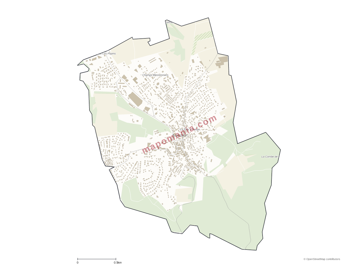 Carte de Beaucourt à personnaliser