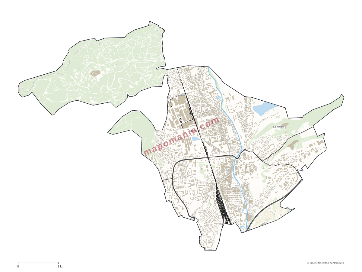 Carte de Belfort à personnaliser