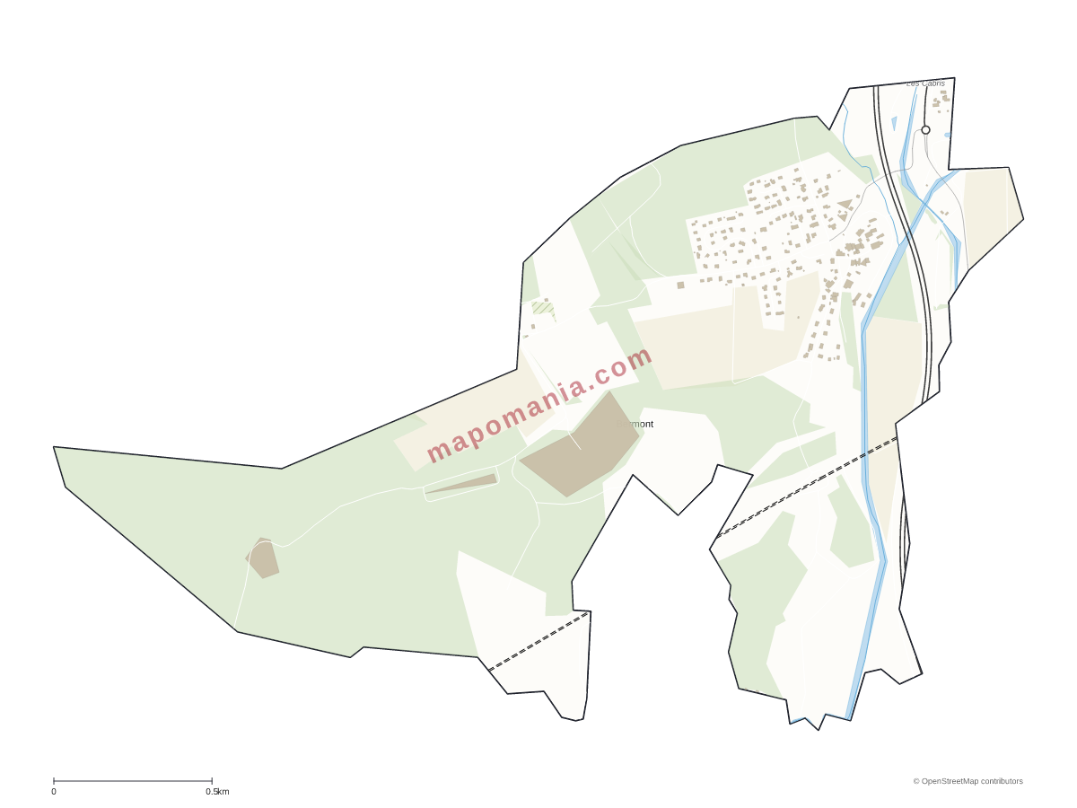 Carte de Bermont à personnaliser