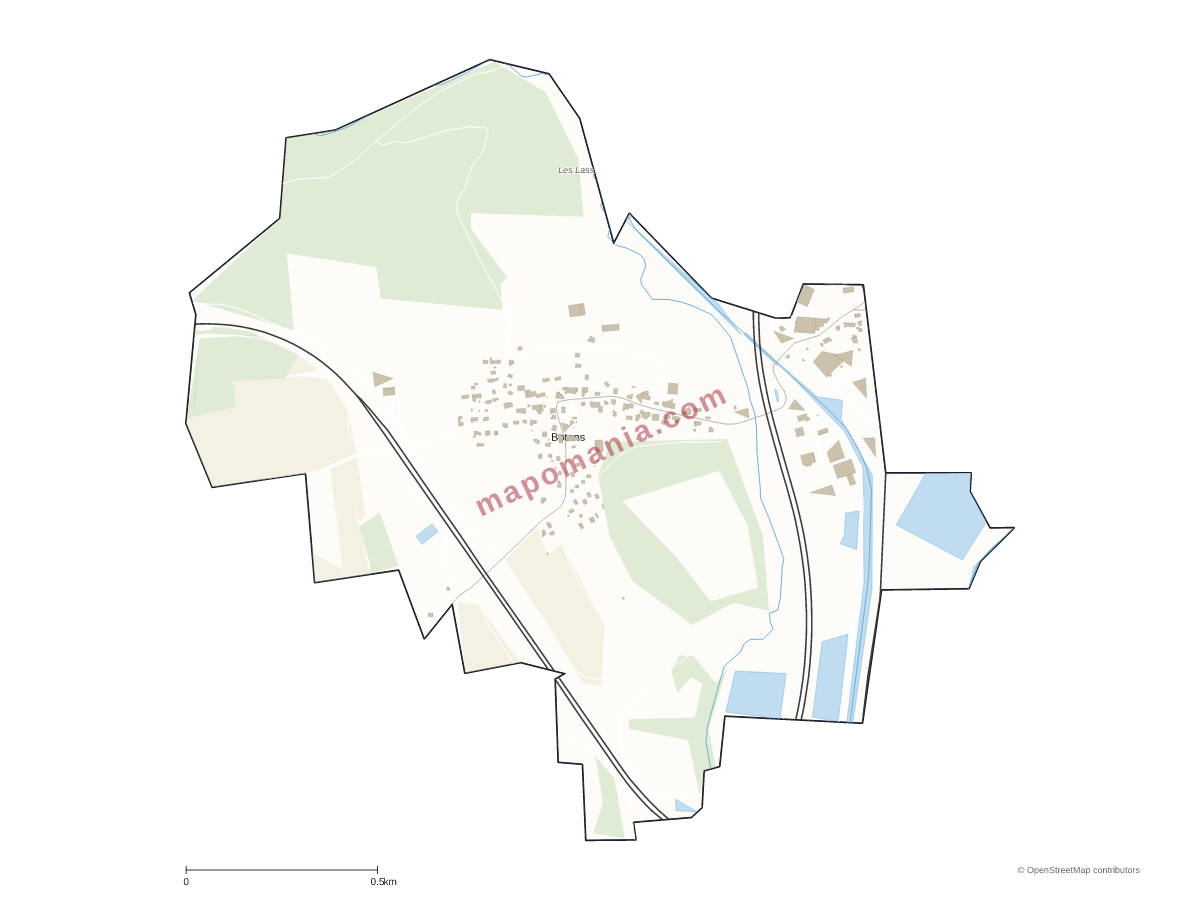 Carte de Botans à personnaliser