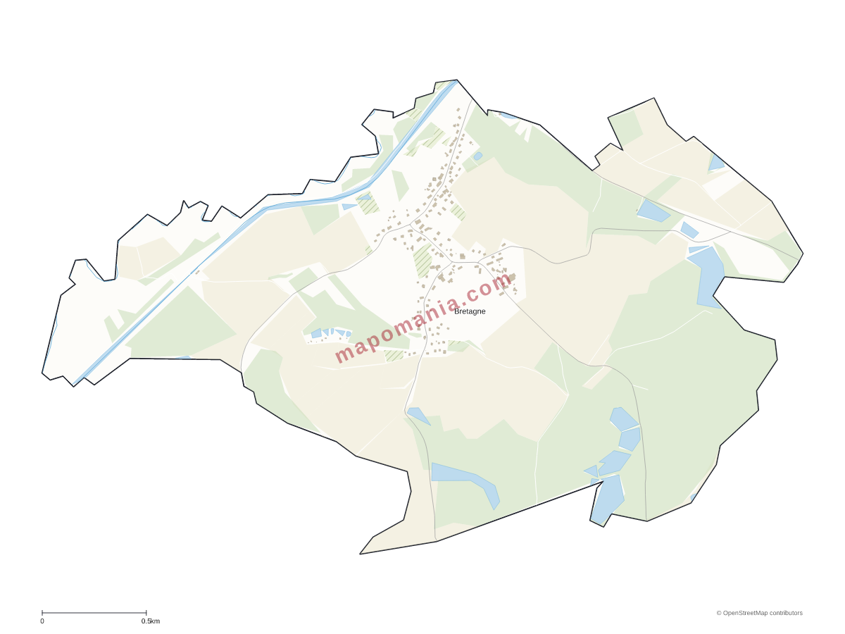 Carte de Bretagne à personnaliser