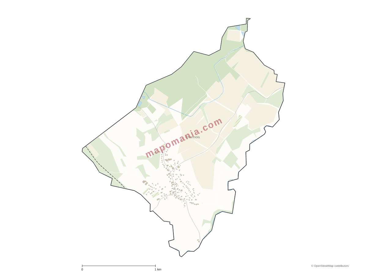Carte de Charmois à personnaliser