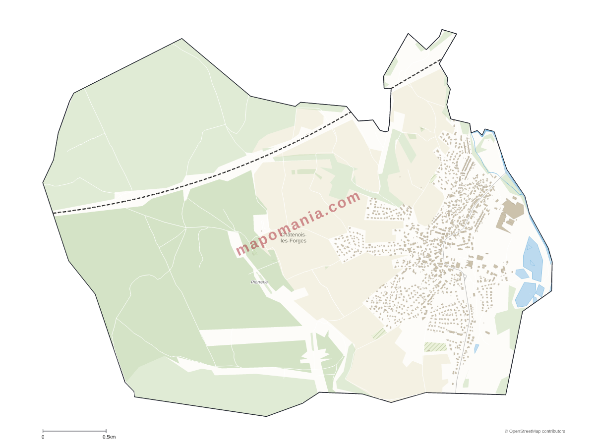 Carte de Châtenois-les-Forges à personnaliser