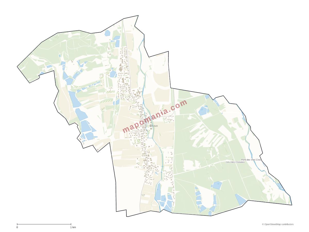 Carte de Chaux à personnaliser