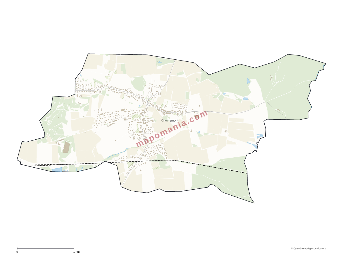 Carte de Chèvremont à personnaliser