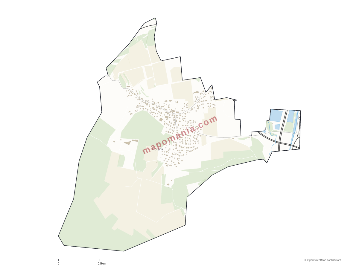 Carte de Dorans à personnaliser