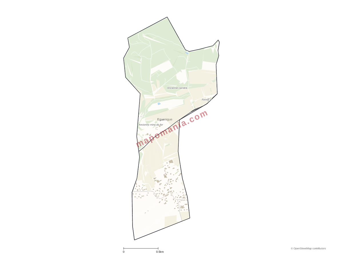 Carte de Eguenigue à personnaliser