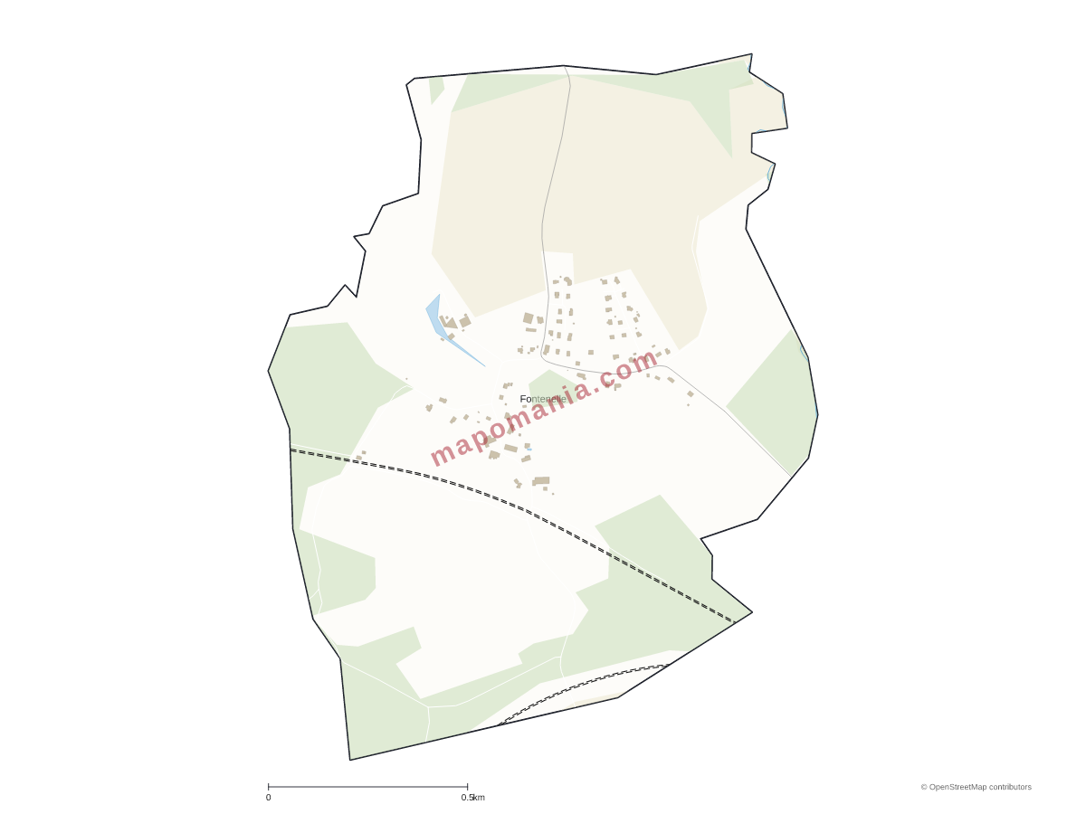 Carte de Fontenelle à personnaliser