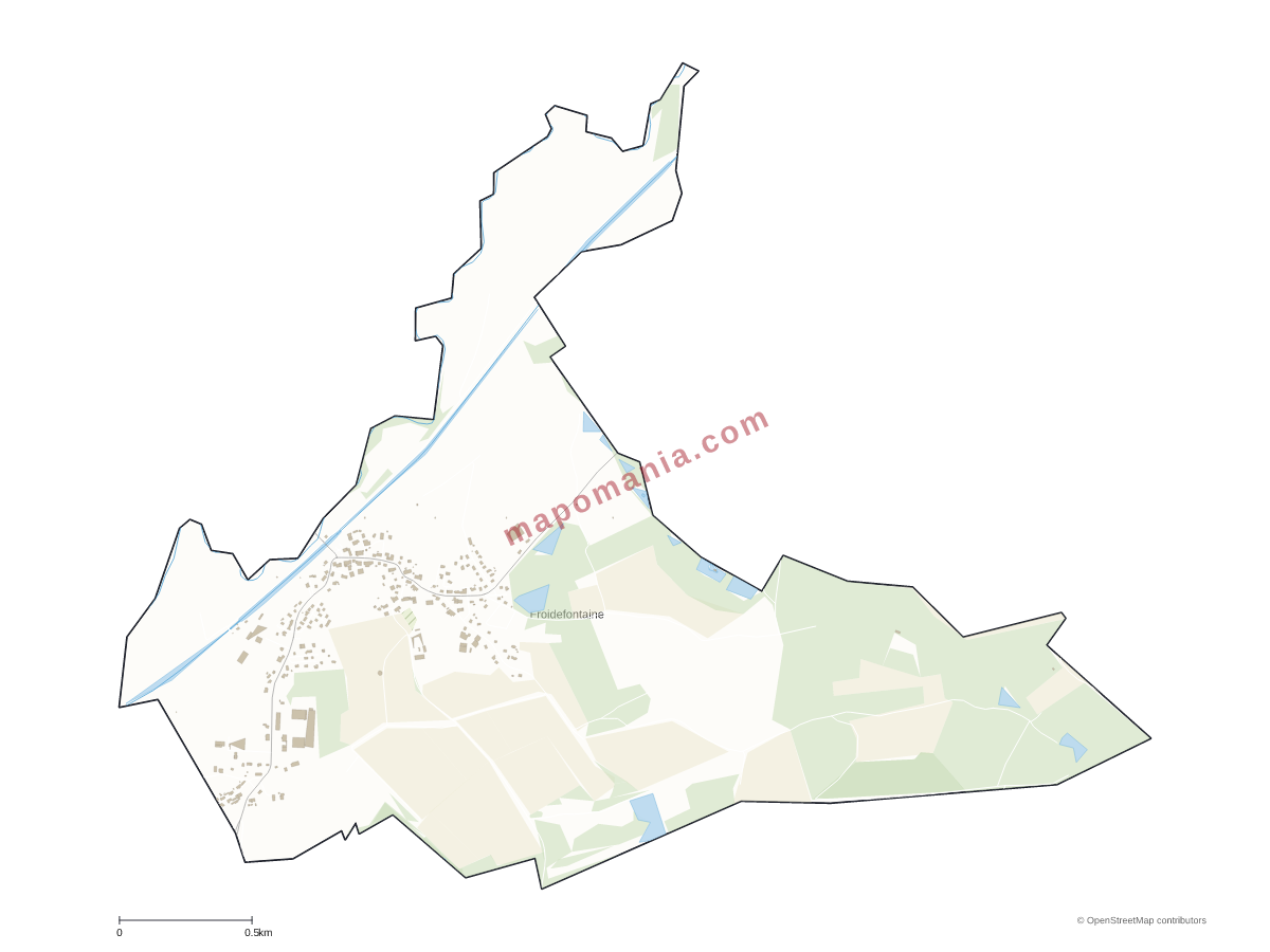 Carte de Froidefontaine à personnaliser