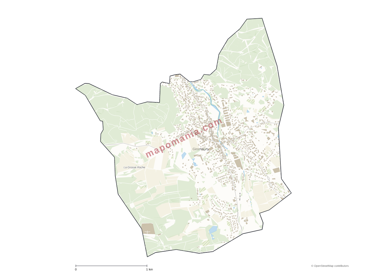 Carte de Giromagny à personnaliser