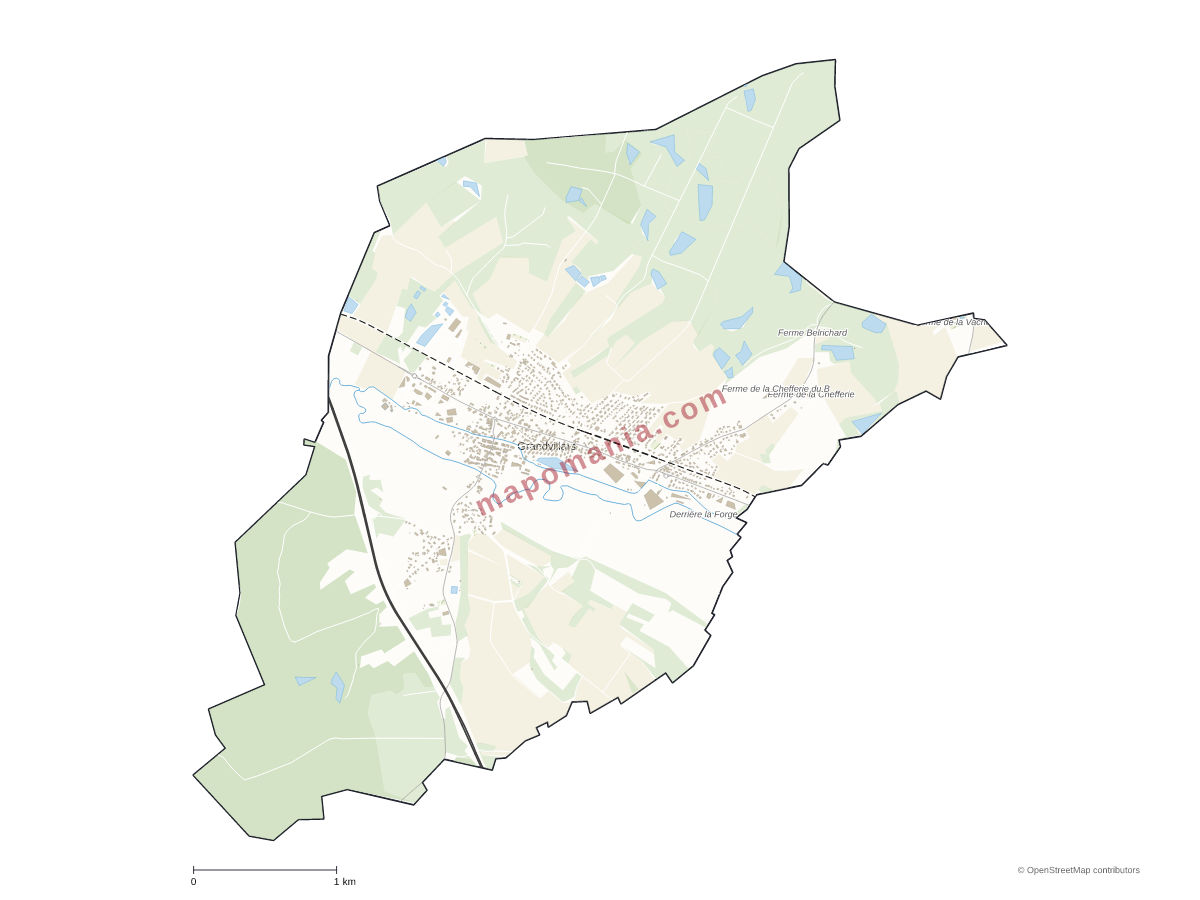 Carte de Grandvillars à personnaliser