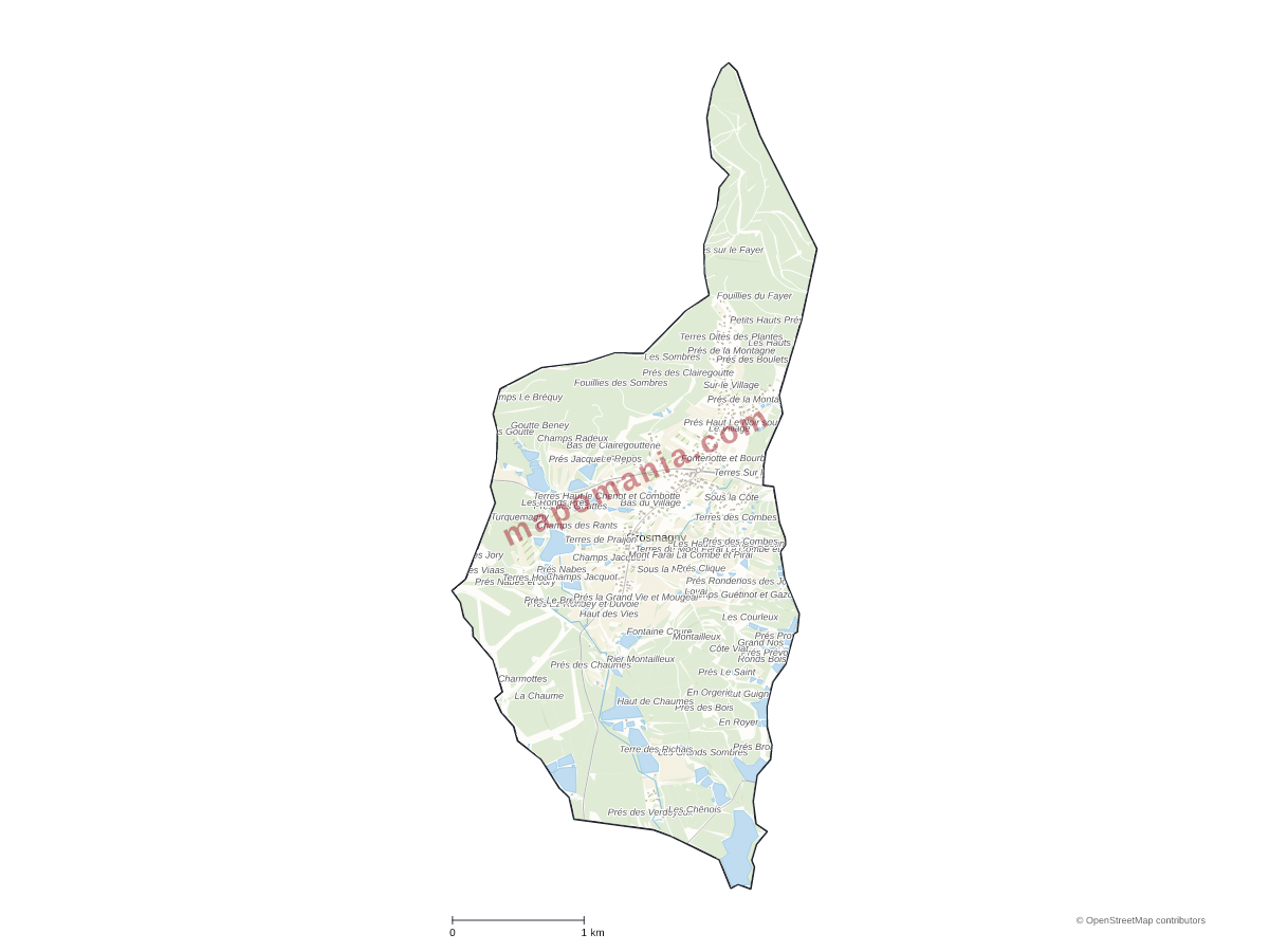 Carte de Grosmagny à personnaliser