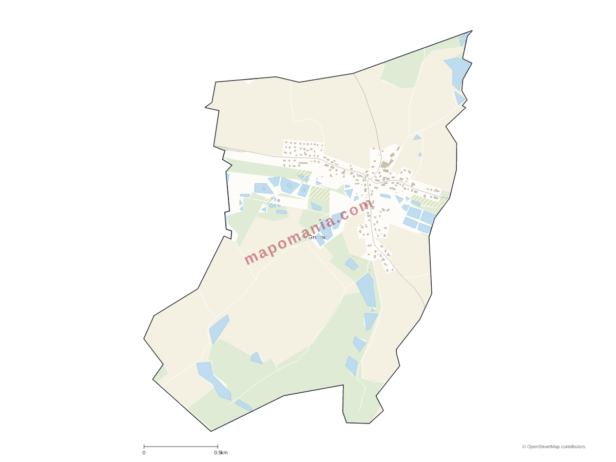Carte de Grosne à personnaliser